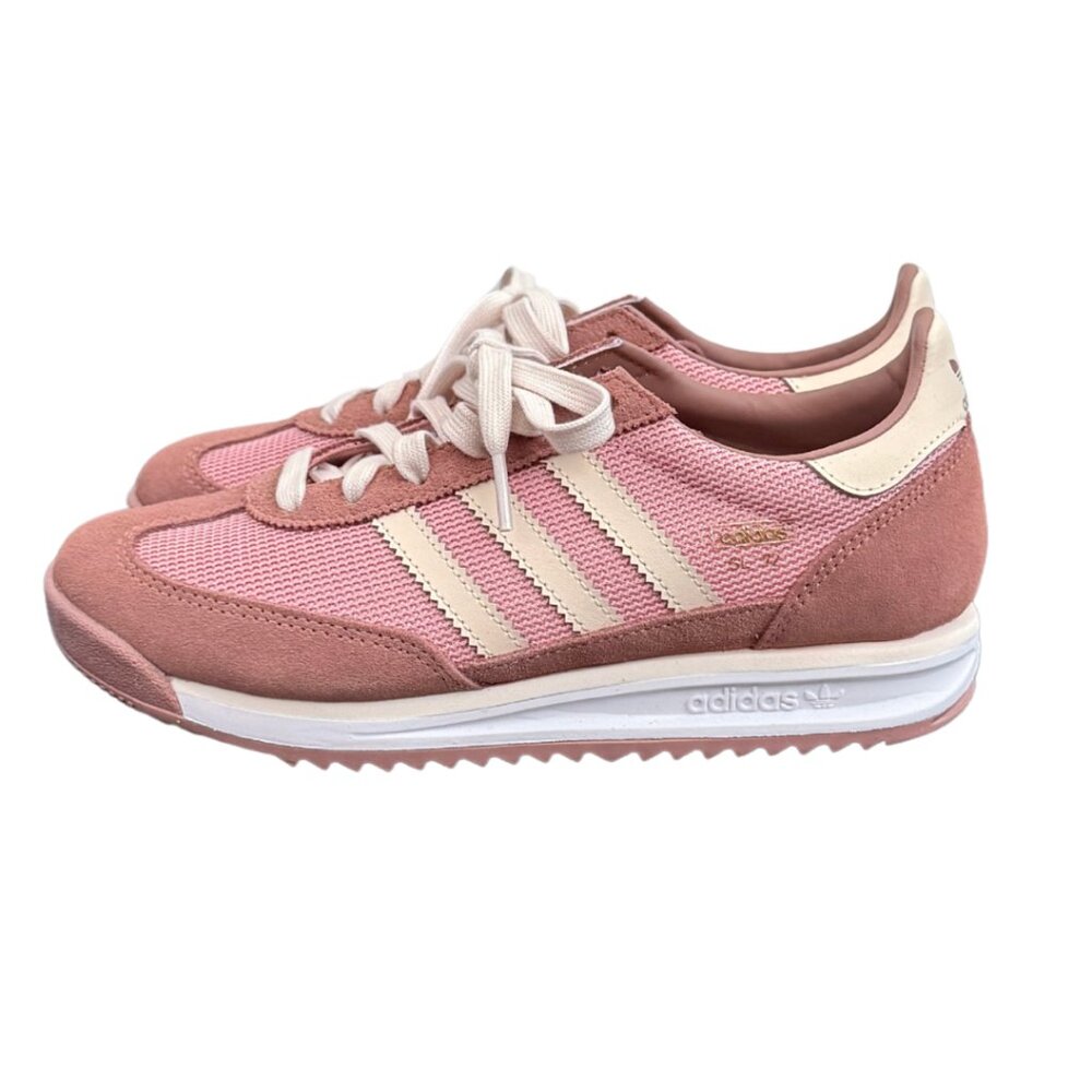 Adidas Pink and Cream Sneakers Size 6